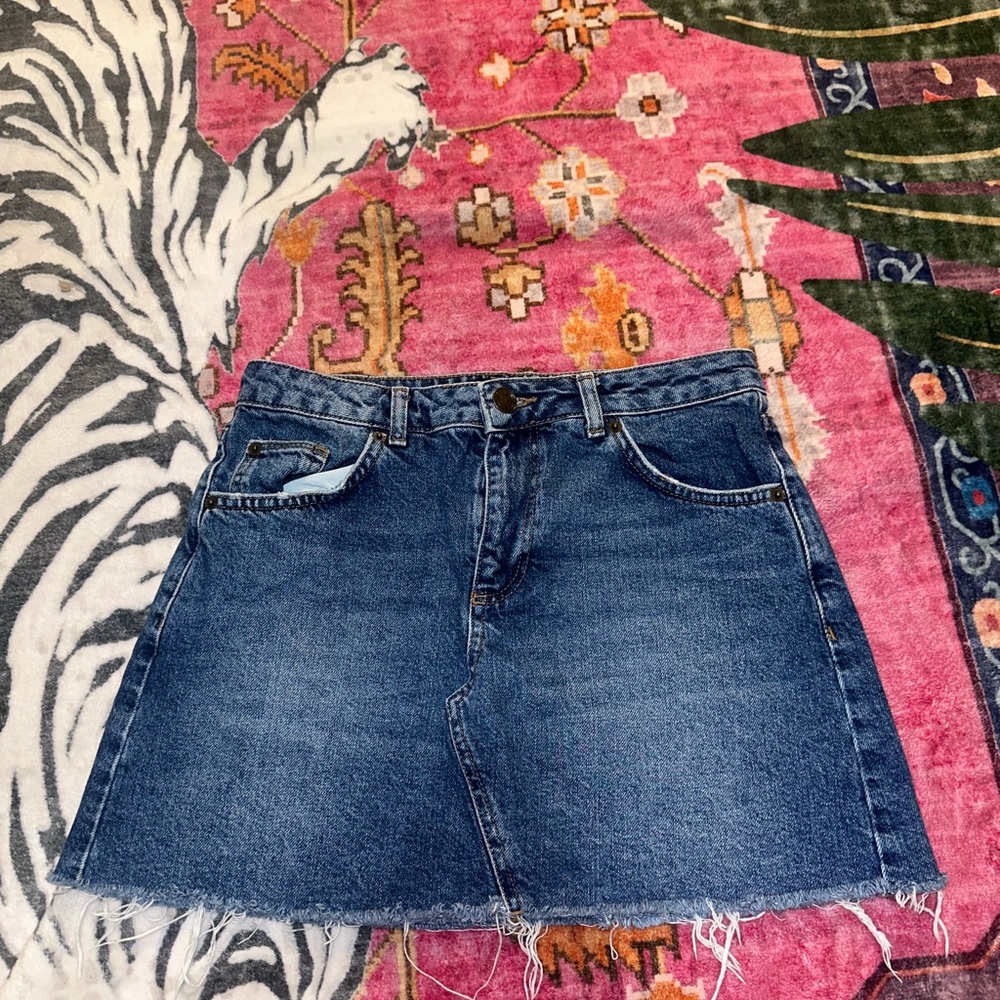 Denim mini skirt